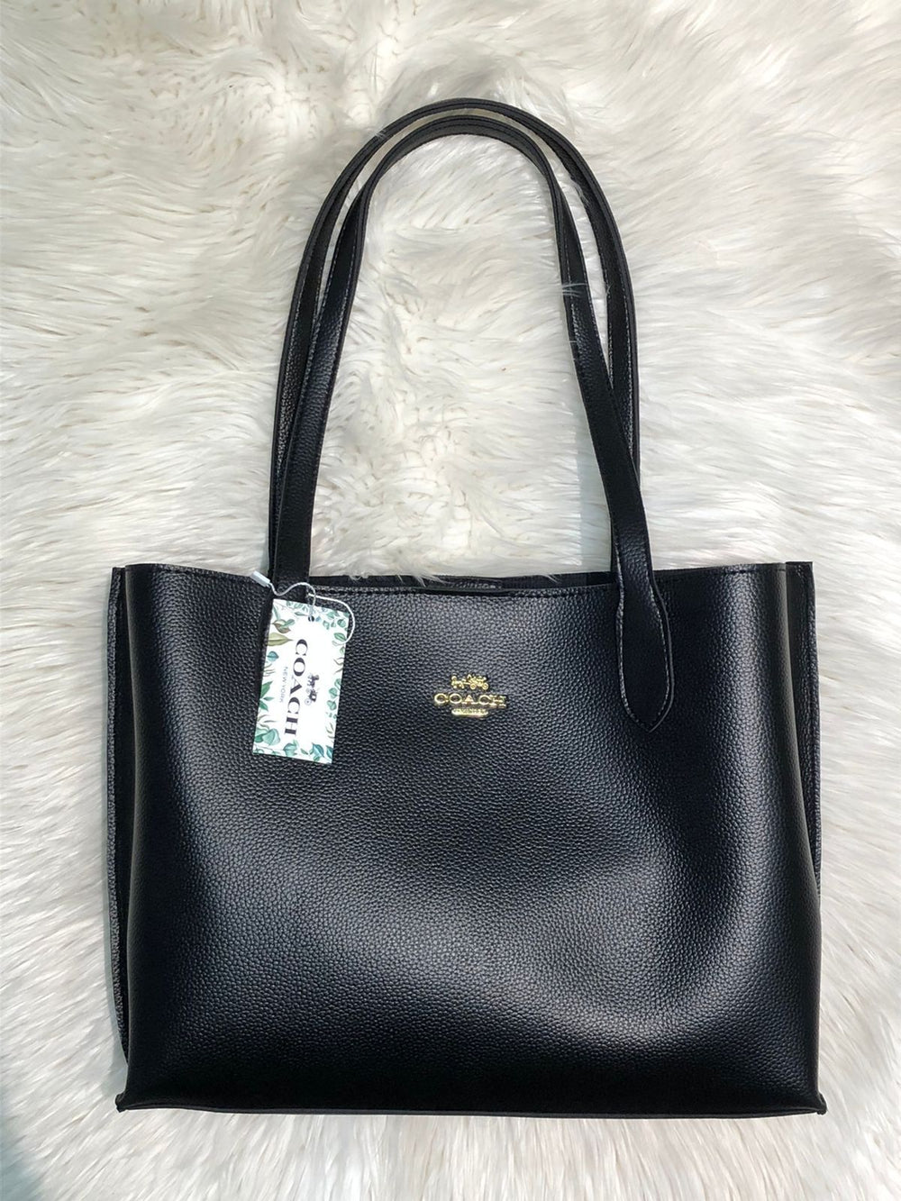 Tote Bag Stylish Shoulder Size 18 * 11 inch Handbag for Women Durable & Spacious (Black)